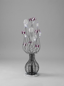 Viola Aluminium Crystal Table Lamps Diyas Home Armed Table Lamps